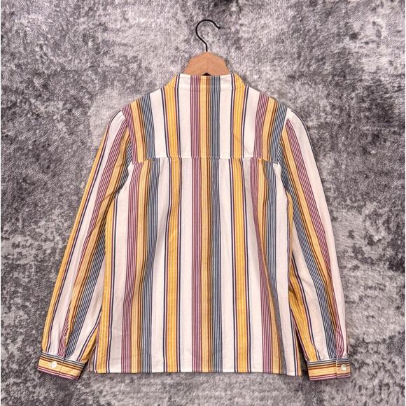APC Striped Cotton Woven Popover Blouse 34 - Picture 3 of 7